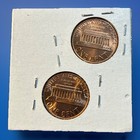 1980-p   D Lincoln Memorial Cents  Unc Lot Of 2 Bu Coins From Obw Rolls  8005