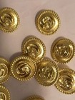Set Of 10 Gucci Buttons Gg  Vintage Round 20 Mm 