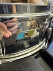 Post 1979 Blue Olive Ludwig Rocker Chrome Over Wood Snare Drum W  Case   Stand