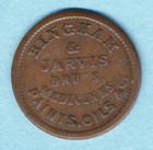 Civil War Store Card Token  145 Bowne Medicines  Xf  Free Ship