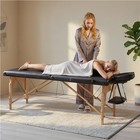 Portable Massage Table Lash Bed Tattoo Table Beauty Folding Bed Adjustable Black