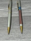 Lot 93 Vintage Mechanical Pencils Silver Gold Trim Flag Floral Taiwan Nos