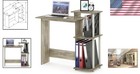 Compact Laptop Desk With 3 Open Shelves - Perfect For Home Office Or Gaming
