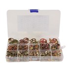 115x Hose Spring Clamps 6-22mm Fastener Fuel Water Line Pipe Air Tube Clips Kit