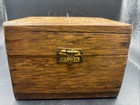 Vintage Woodpecker Wooden Trinket Box Jewelry Box Metal Clasp