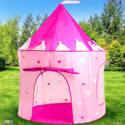 Play Tent Princess Castle Pink - Features Glow In The Dark Stars - Portable - Ki
