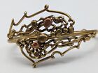 Vintage Brass   Copper Brutalist Modernist Sculpture Cuff Bracelet 
