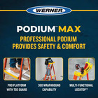 3 Ft  Fiberglass Podium Step Ladder  9 Ft  Reach   300 Lbs  Type Ia Duty Rating