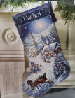 Dimensions 70-08712   sleigh Ride  Cross Stitch Stocking Kit   Boehme   Sealed