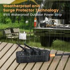 Outdoor Weatherproof Power Strip 6ft Cord 3 Outlets Surge Protector 1625w