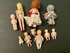 Vintage Miniature   Small Hard Plastic Dolls Lot Of 9 Renwal Knickerbocker Irwin