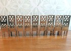 Vintage Mma Im Hanukkah Menorah 9 Chair Candle Holders Judaica 