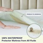 Bamboo Mattress Protector Hypoallergenic   Breathable Waterproof Mattress Cover
