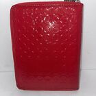 Coach Crimson Red Patent Leather Planner   Organizer  9    X 7   