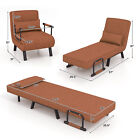 Folding 6 Position Convertible Sleeper Bed Armchair Lounge Couch W pillow Coffee