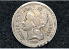 1868 Three Cent Nickel 3c    Vf Details    Free Shipping
