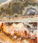 Agua Nueva Lace Agate   Noriega Slabs - 2 Old Stock Lapidary Cabbing Rough 132g