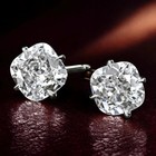 2 Ct Cushion F-vs1 Lab Grown Diamond Women Wedding Stud Earrings 14k White Gold