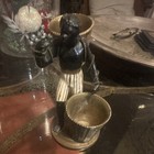 Set 2 3 Small    Choses 5    Blackamoor Nubian Figures W basket Cold   painted Bronze