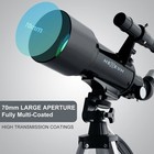 Telescope 70mm Aperture 500mm - For Kids   Adults Astronomical Refracting Tel   