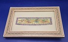 Antique Persian Miniature Camel Bone Polo Horses Painting W wood Frame 7 l X 5 h
