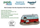 Red Vw Camper Van Bus Fish Tank Aquarium Ornament Bubbler Fish Tank Decoration