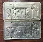 Vintage 1961 Pair Oregon Truck Commercial Power Unit T License Plates