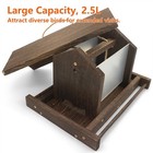 Wooden Bird Feeder Large Capacity Wood Birdfeeder For Feeding Outside Garden    