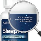 Sleep Aid  Diphenhydramine Hcl 50mg  250 Softgels  Supports Deeper Restful Sleep