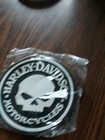 Harley Davidson Willie G  Skull Sho Glass And Coaster Set  Hand Blown Glass 