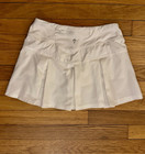 Euc Ivivva By Lululemon Girls Skirt Set The Pace  Size 12  Tennis Skort White