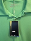 Nike Golf Tour Performance Mens Polo Shirt Solid Green White Logo Drifit Size Xl