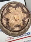 Hand Woven African Lidded Basket Vtg 