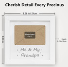 Nursery Photo Frame White Wooden Keepsake 4x6 Inch Baby Gift For Grandpa