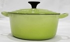 Le Creuset Cocotte Rondo 18cm 2qt Kiwi Green Enamel Cast Iron Dutch Oven W lid
