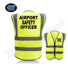 Airport Safety Officer Hi-vis Safety Vest Reflective 2 stips  Pockets   Zipper