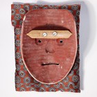 Japanese Wooden Noh Mask Signed Kantan Otoko W   Bag Msk505