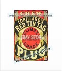 Red Tin Tag Lorillard s Tobacco Cigarette Smoking Metal Tin Sign Old Signs Sale