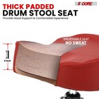 5 Core Drum Throne 4  Padded Stool W Backrest Airlift Adjustable W 441lb Capcity