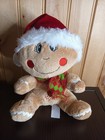 Dan Dee Gingerbread Boy Plush Christmas Holiday Doll 7  Embroidered Hat Scarf