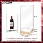 Diwnelem Acrylic Wine Bottle Display Case Colorful Led Light Wine Glass Holder