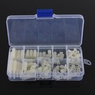 Nylon M3 Hex Standoff Spacer Kit With Screws Nuts 120pcs 6-20mm  white 