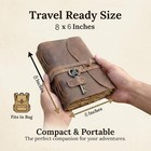 Vintage Leather Journal - Handmade Refillable Leather Bound Notebook With