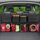 Car Trunk Organizer  Backseat Hanging Organizer With 8 Xl-39 5x18in Black
