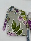 Nwt Bundle Set Of 2 Vera Bradley Gray Pastel Floral Luggage Suitcase Name Tags
