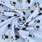 Pet Blanket Dog Cat Soft Fleece Blankets Sleep Mat Pad Bed Cover With Paw Print
