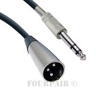 2 Pack - 6ft Xlr 3-pin Male To 1 4  Stereo Trs Shielded Microphone Mic Cable
