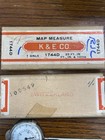 Vintage Keuffel   Esser K e 1744d Map Measure Tool Original Box Metal Dial