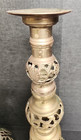 Vintage Ornate Brass Candle Holders Pierced 22 
