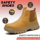 Indestructible Mens Work Boots Steel Toe Safety Shoes Waterproof Non Slip Boots